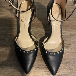 Jessica Simpson Black Studded Heels